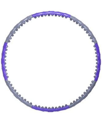 Обруч массажный Core HH-107 разборный, двухрядный, серый/фиолетовый