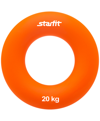 Эспандер кистевой ES-404 "Кольцо", диаметр 8,8 см, 20 кг, оранжевый