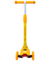 Самокат 3-колесный Kiko, 120/80 мм, желтый/оранжевый